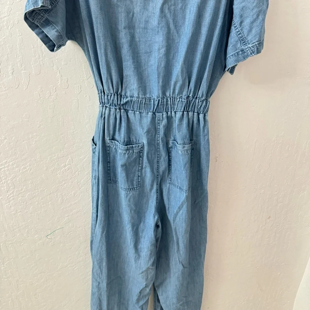 Universal Thread Denim Chambray Boiler Cotton Jumpsuit Size 4 - Picture 8 of 8